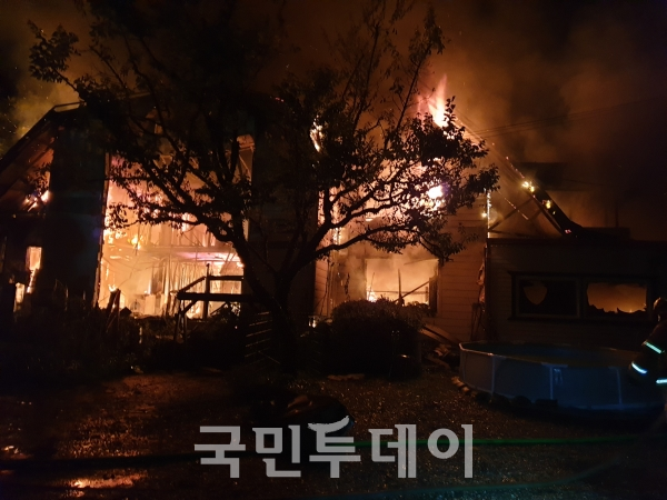 경기 가평군 상면 상동리 소재에서 3일 생활숙박시설에서 화재가 발생했다.