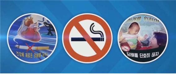 담배의 해독성과 흡연질서에 대한 선전(출처=노동신문)